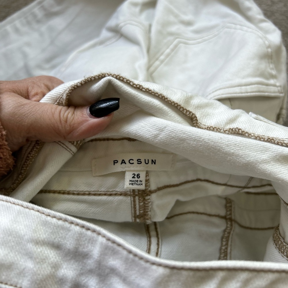 PAC Sun White Denim Strapless Jumpsuit - Picture 5 of 11